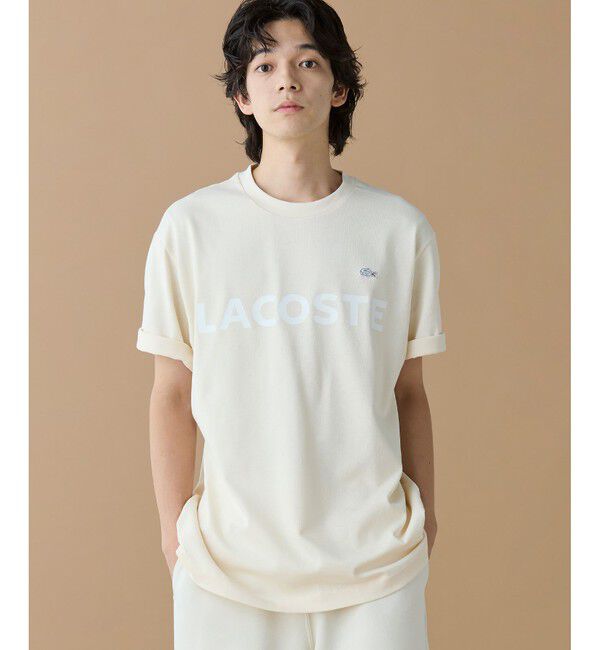 LACOSTE「ヘビーウェイトブランドネーム ラバープリント ロゴ半袖Tシャツ」|Tシャツ・カットソー|キナリ