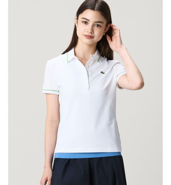 LACOSTE「カラー＆カフスラインスリムフィットポロシャツ」|ポロシャツ|