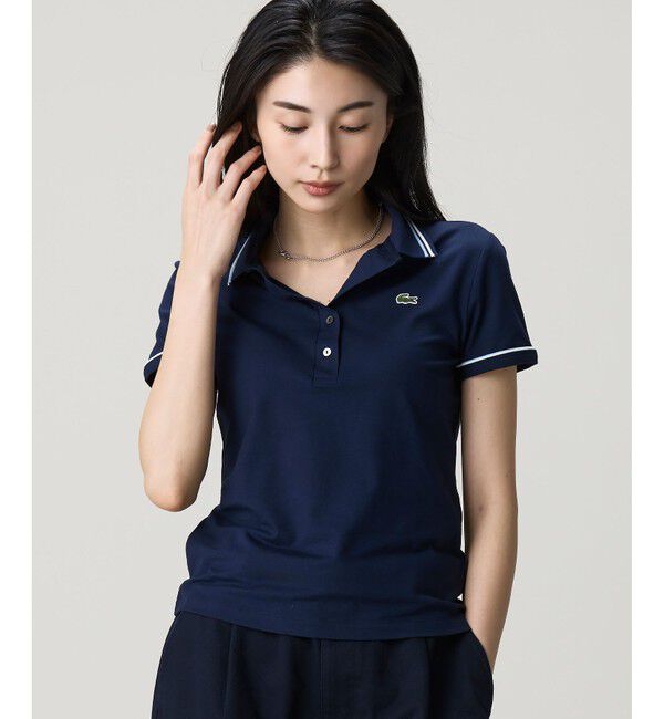 LACOSTE「カラー＆カフスラインスリムフィットポロシャツ」|ポロシャツ|