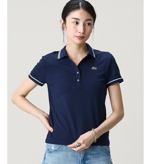 LACOSTE「カラー＆カフスラインスリムフィットポロシャツ」|ポロシャツ|