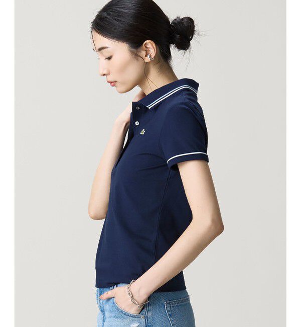 LACOSTE「カラー＆カフスラインスリムフィットポロシャツ」|ポロシャツ|