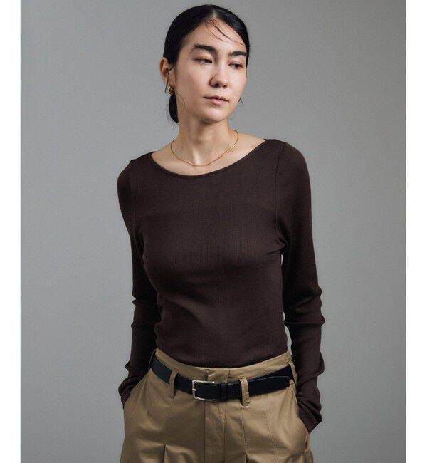 SALON adam et rope'「Hug Silkラウンドネックプルオーバー 2 / 新色追加」|Tシャツ・カットソー|