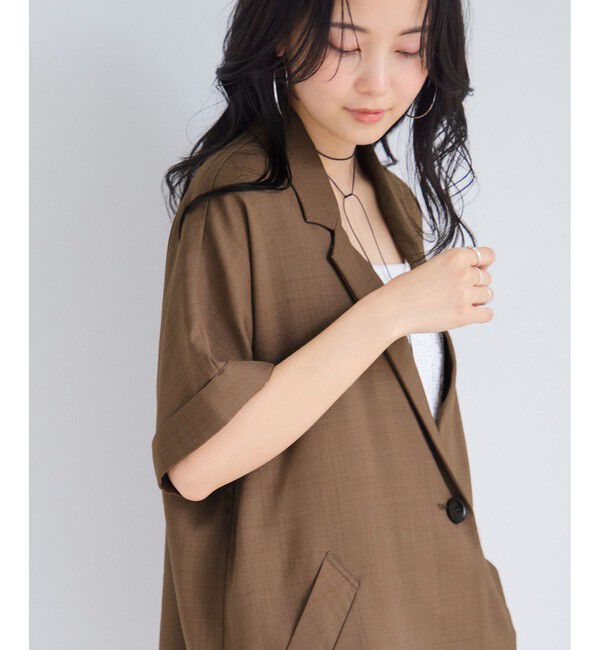 VIS「Light Airyシングルドルマンサマージャケット/UVケア・接触冷感・吸水速乾」|テーラードジャケット|
