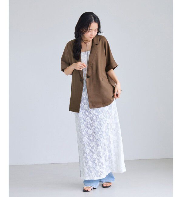VIS「Light Airyシングルドルマンサマージャケット/UVケア・接触冷感・吸水速乾」|テーラードジャケット|