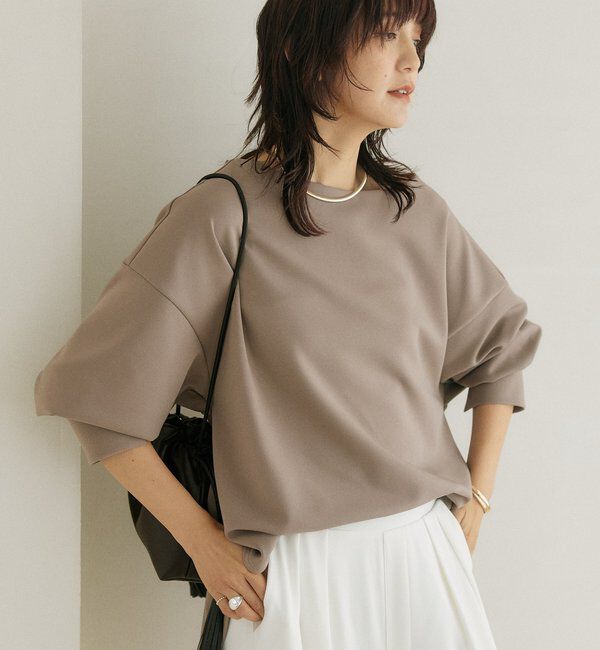  「【接触冷感/紫外線防止/防シワ】ダンボールボートネックプルオーバー」|Tシャツ・カットソー|
