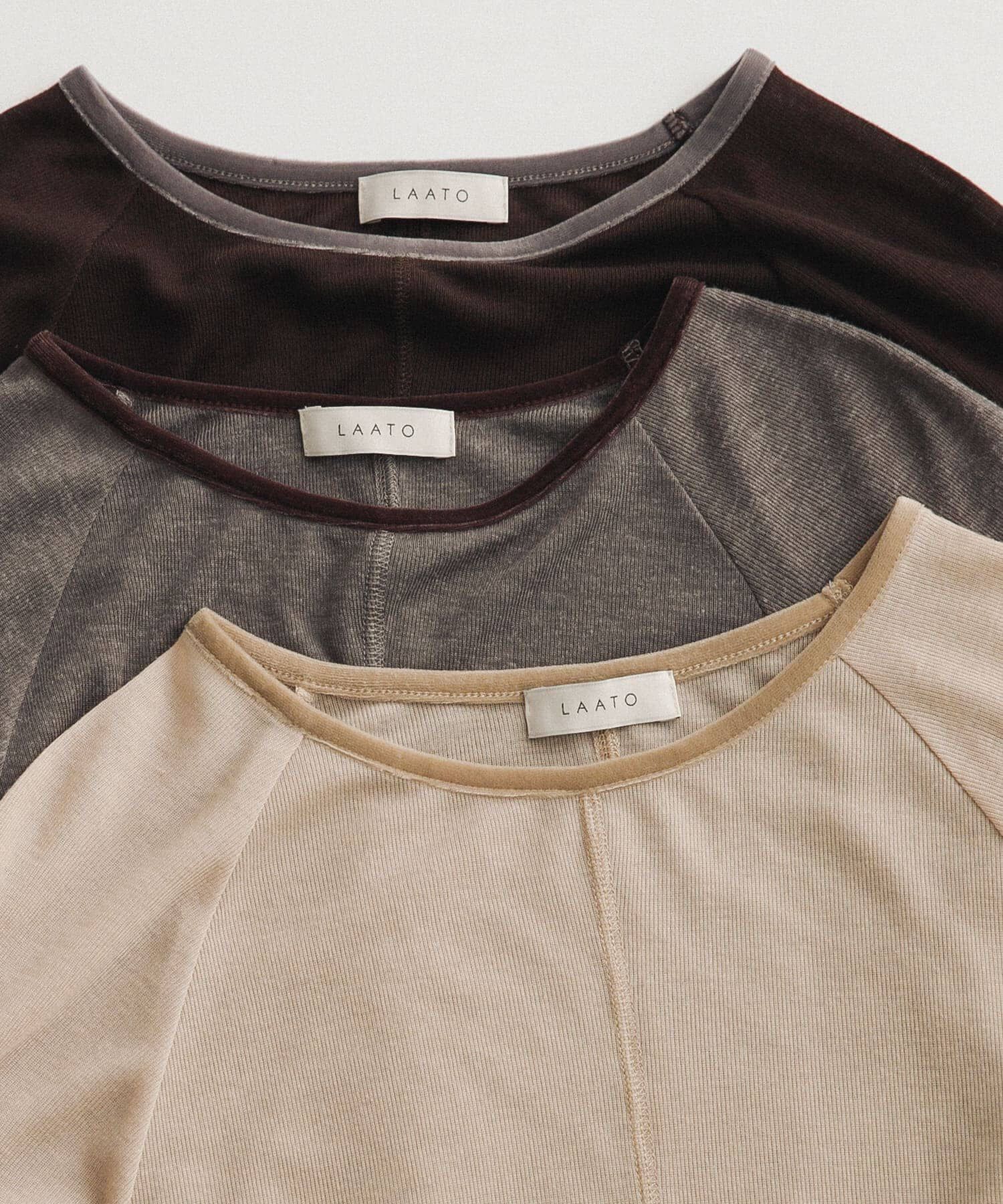 LAATO「piping velor sheer tee」|Tシャツ・カットソー|