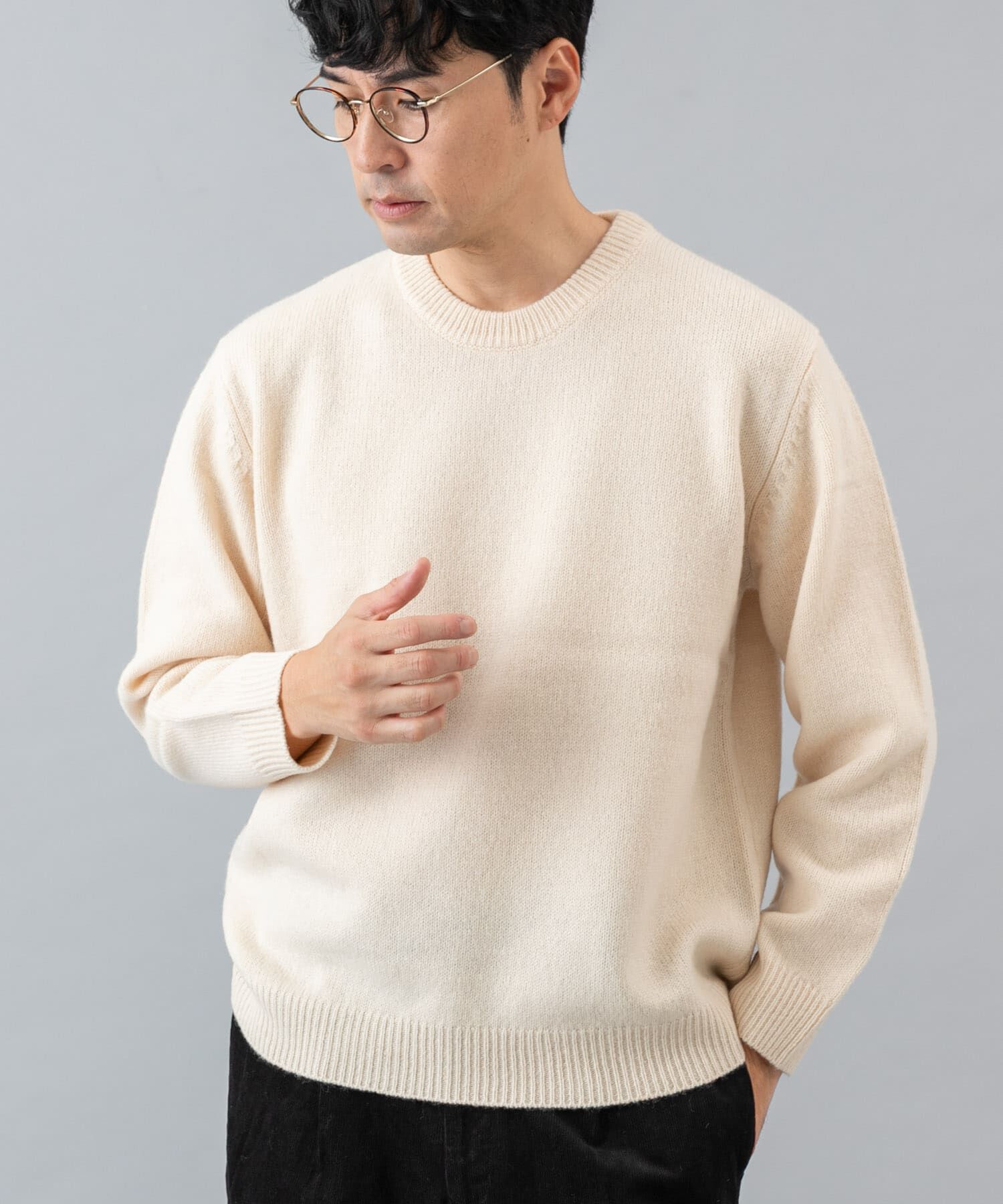 URBAN RESEARCH ROSSO「『XLサイズあり』シェットランドウールクルーネックニット」|ニット・セーター|