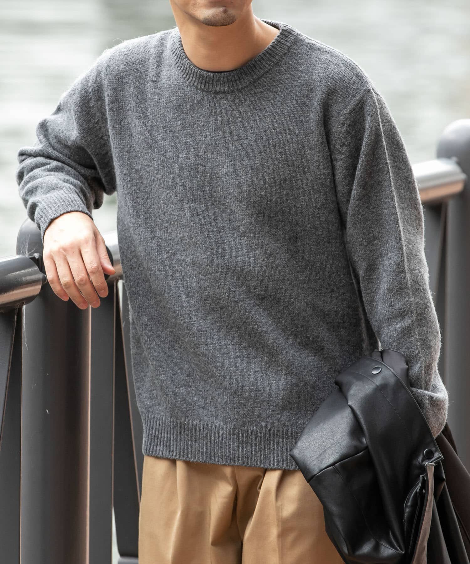 URBAN RESEARCH ROSSO「『XLサイズあり』シェットランドウールクルーネックニット」|ニット・セーター|