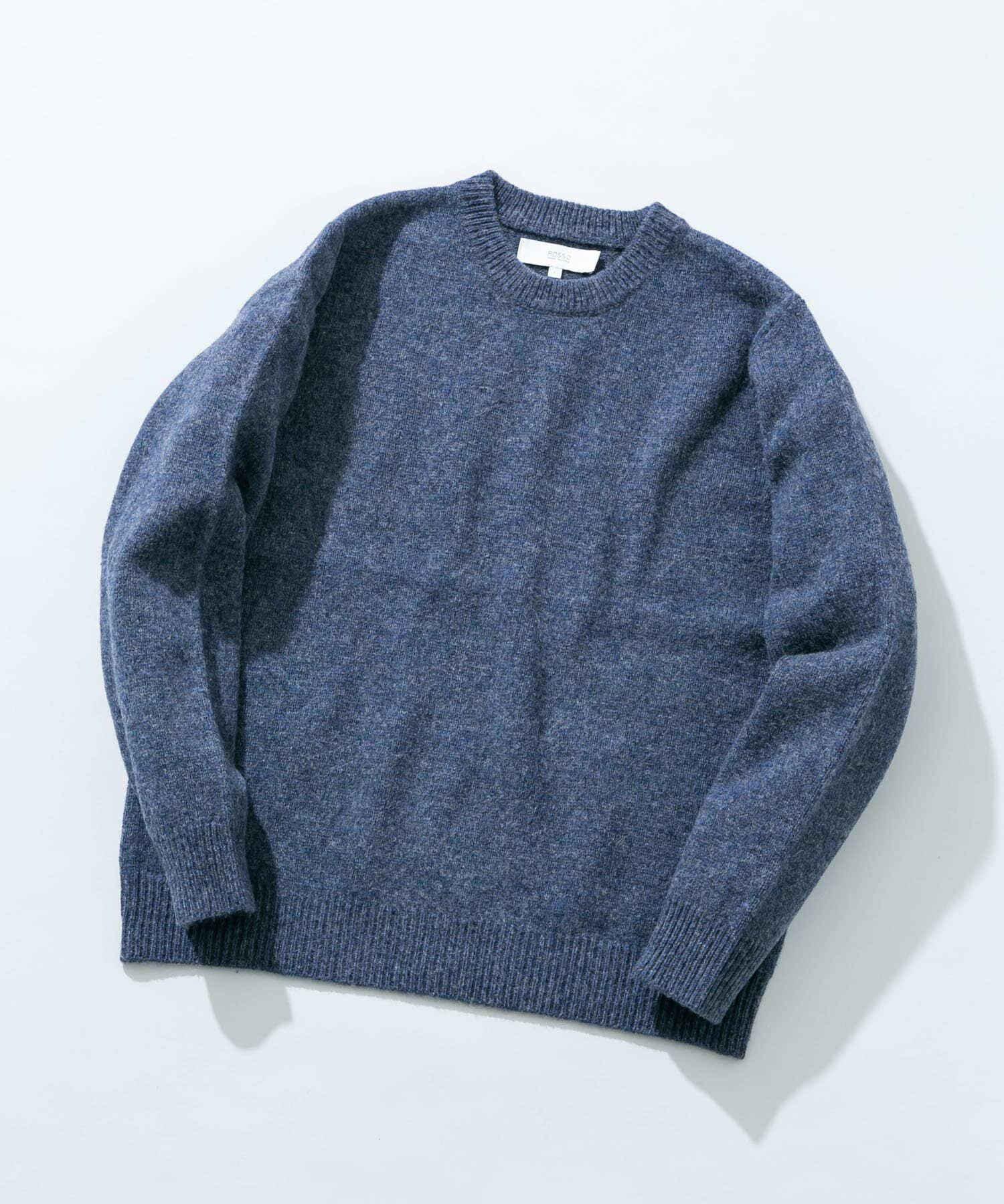 URBAN RESEARCH ROSSO「『XLサイズあり』シェットランドウールクルーネックニット」|ニット・セーター|インディゴブルー