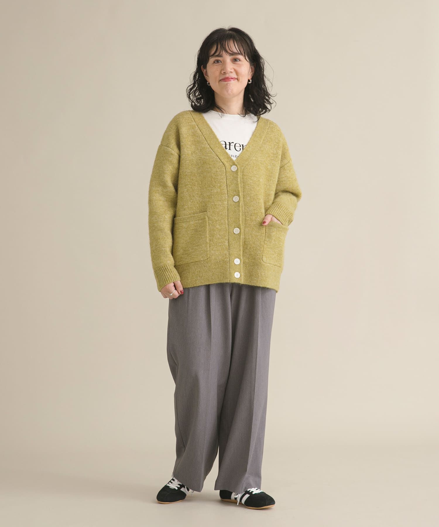 URBAN RESEARCH DOORS「『スタッフ企画』ダブルフェイスVネックカーディガン」|カーディガン|