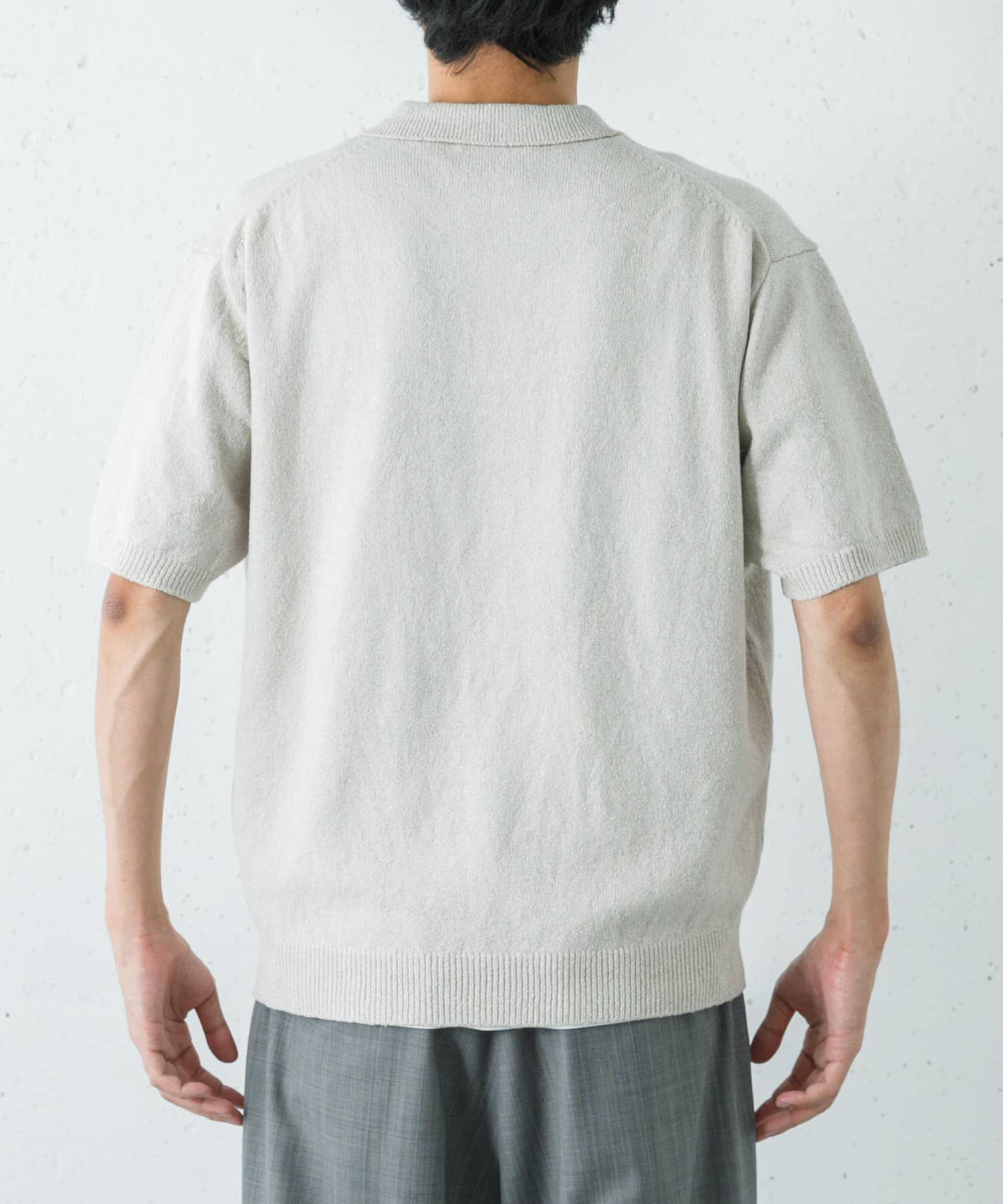URBAN RESEARCH「SILK NOIL スキッパーポロニット」|ポロシャツ|