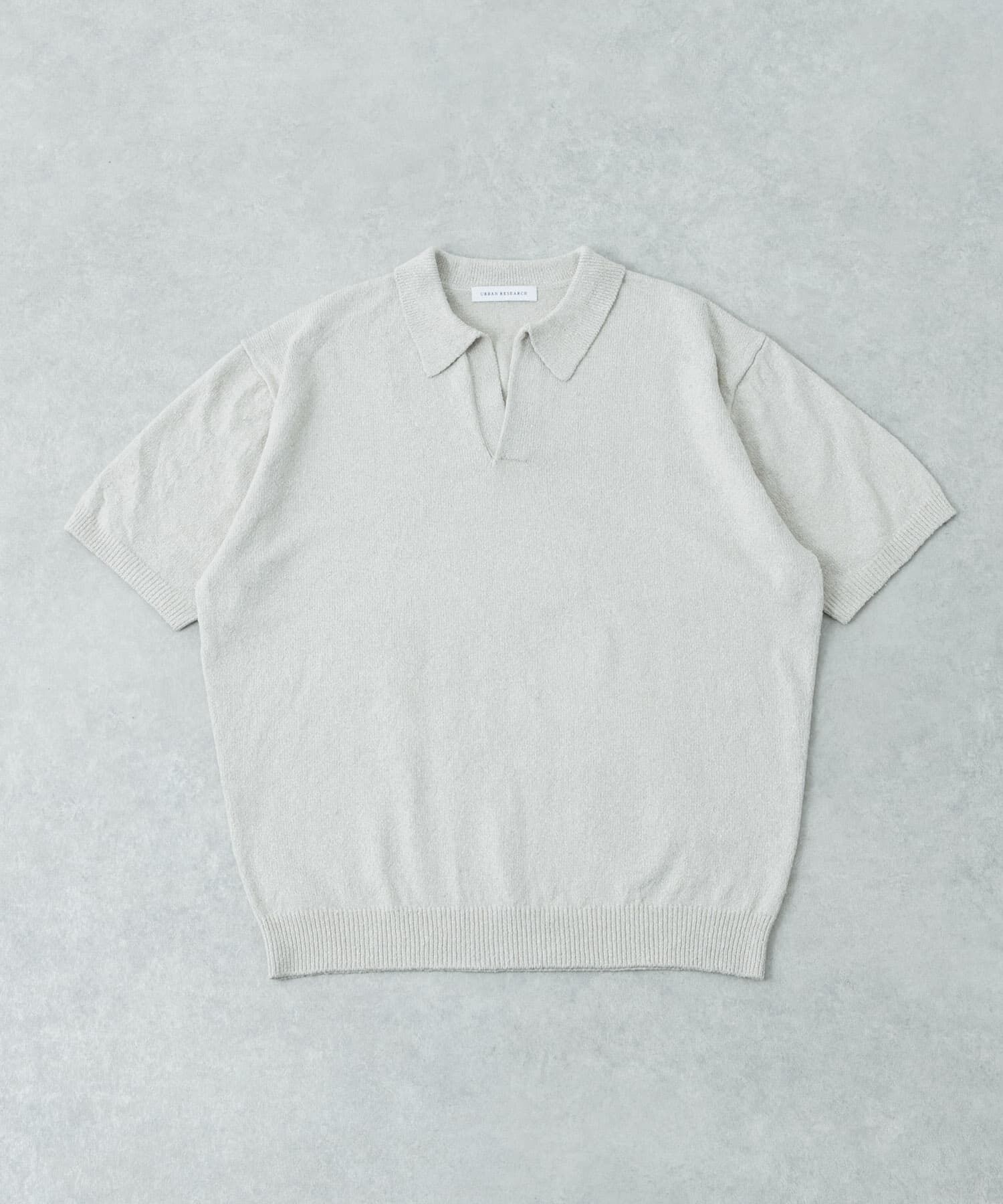 URBAN RESEARCH「SILK NOIL スキッパーポロニット」|ポロシャツ|