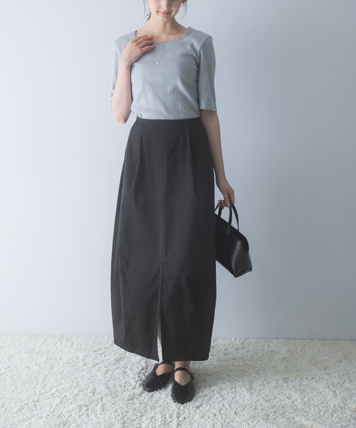 URBAN RESEARCH ROSSO「汗染み防止スクエアネックプルオーバー」|Tシャツ・カットソー|