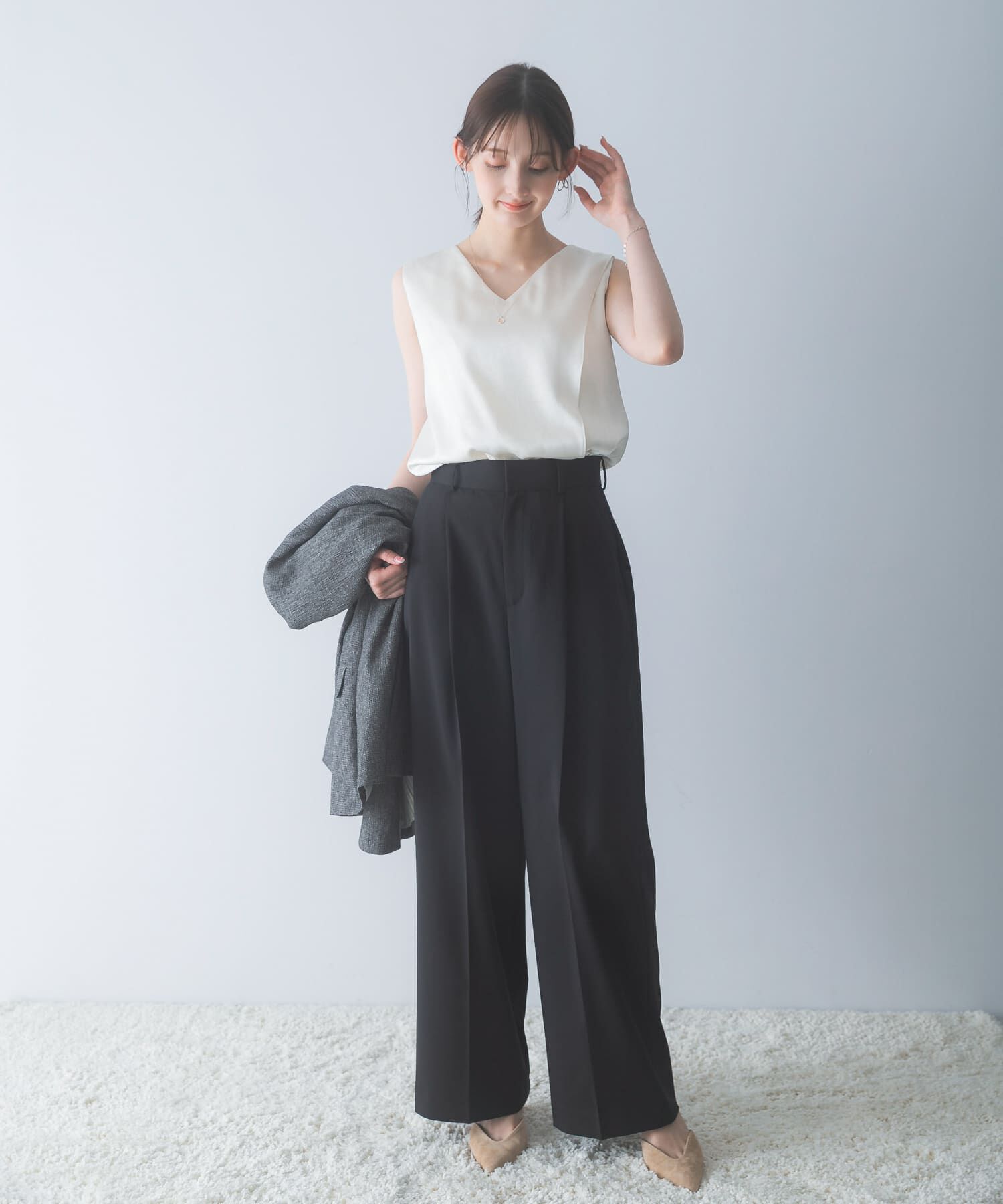 URBAN RESEARCH ROSSO「防シワハイウエストワイドスラックス」|その他|