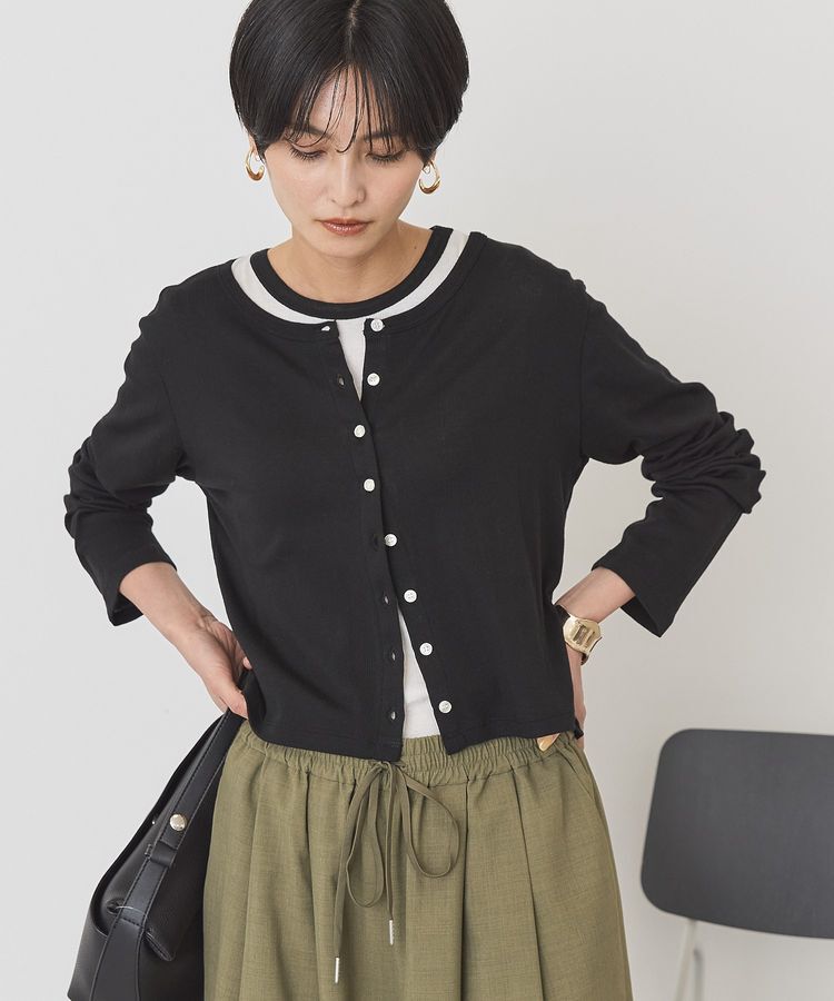 AMERICAN HOLIC「【SET】半袖プルオーバー+針抜きカーディガン」|Tシャツ・カットソー|