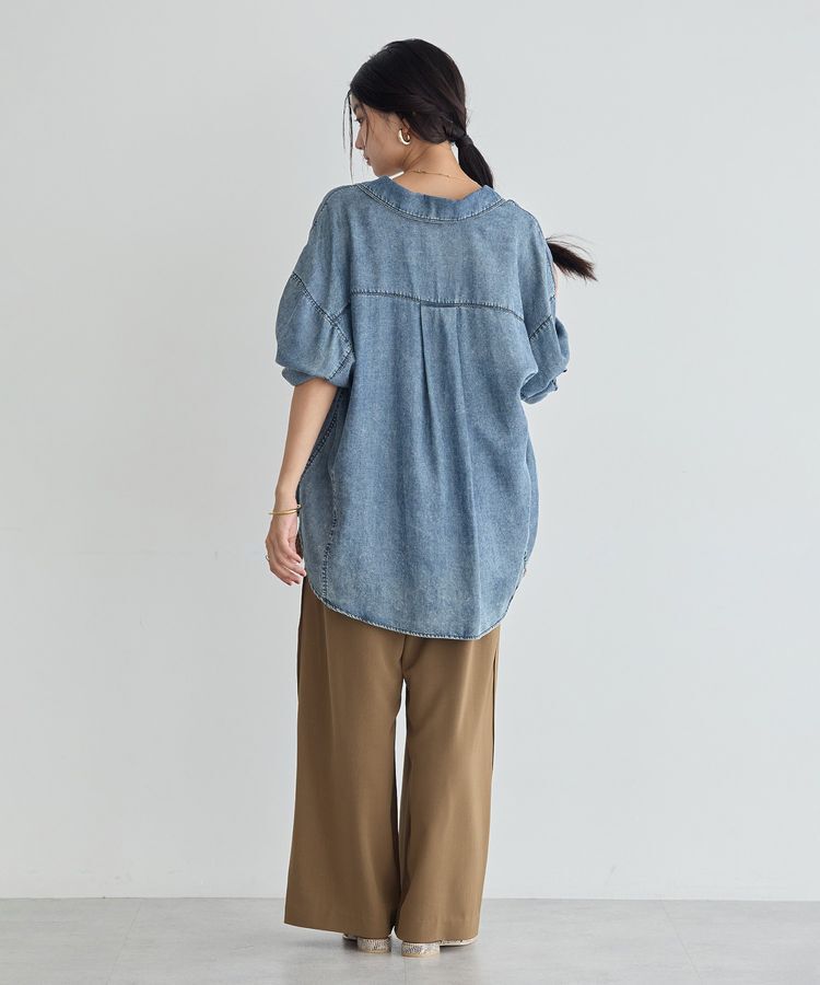 YECCA VECCA「バイオ加工ヴィンテージデニムシャツ」|シャツ・ブラウス|