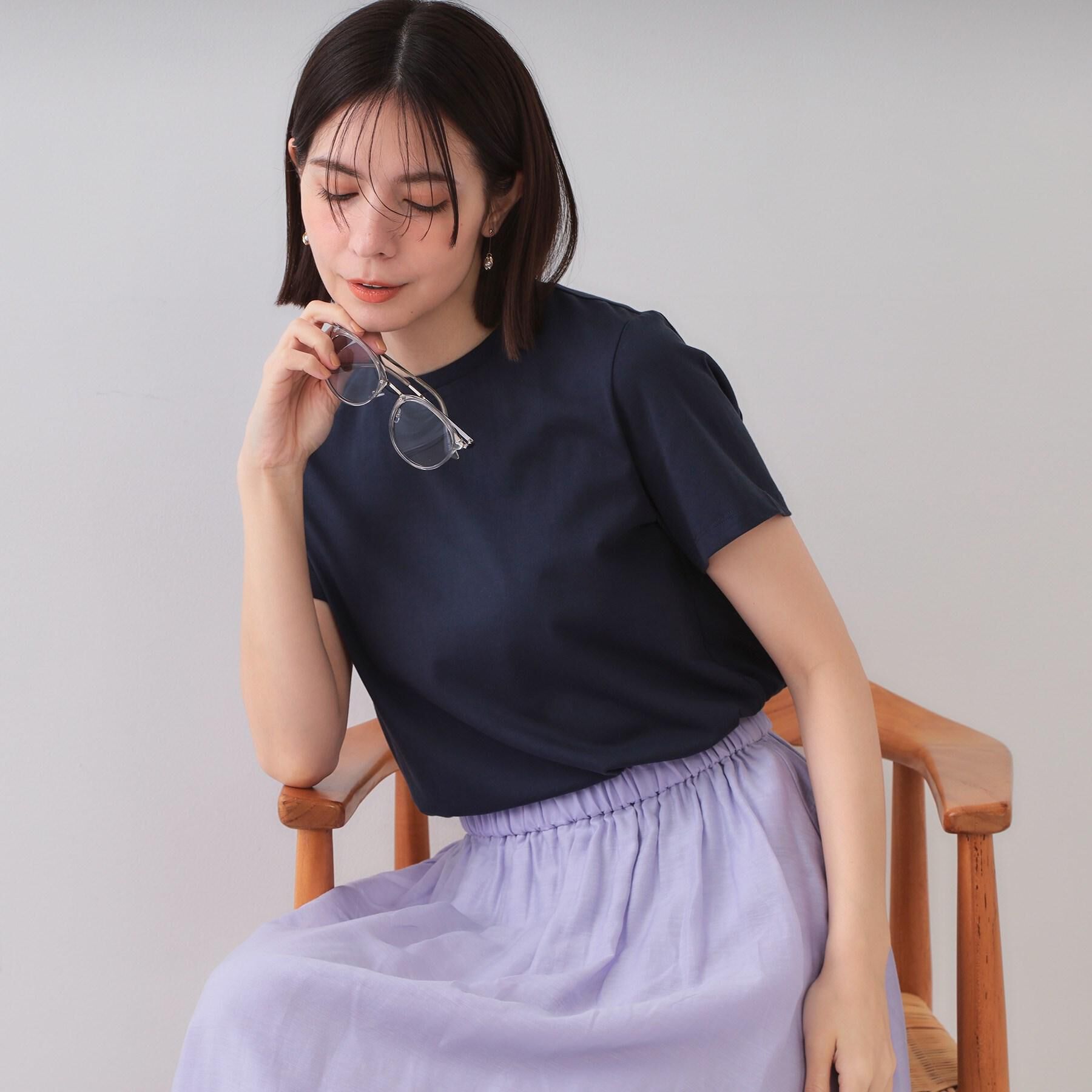 OPAQUE.CLIP「《5色展開》ベーシックTシャツ【洗濯機洗い可／UV／接触冷感】」|Tシャツ・カットソー|
