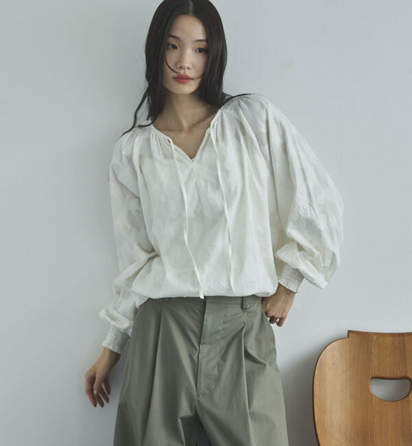 Doux archives「２ＷＡＹジャガードシャーリングブラウス」|シャツ・ブラウス|