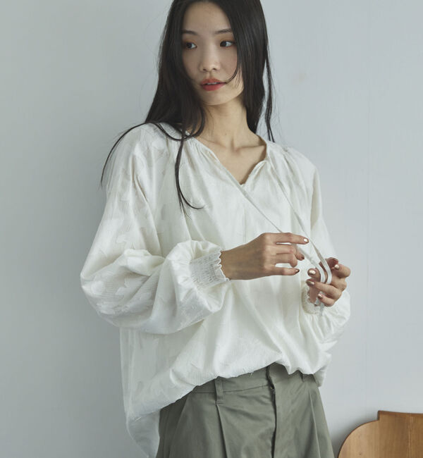 Doux archives「２ＷＡＹジャガードシャーリングブラウス」|シャツ・ブラウス|