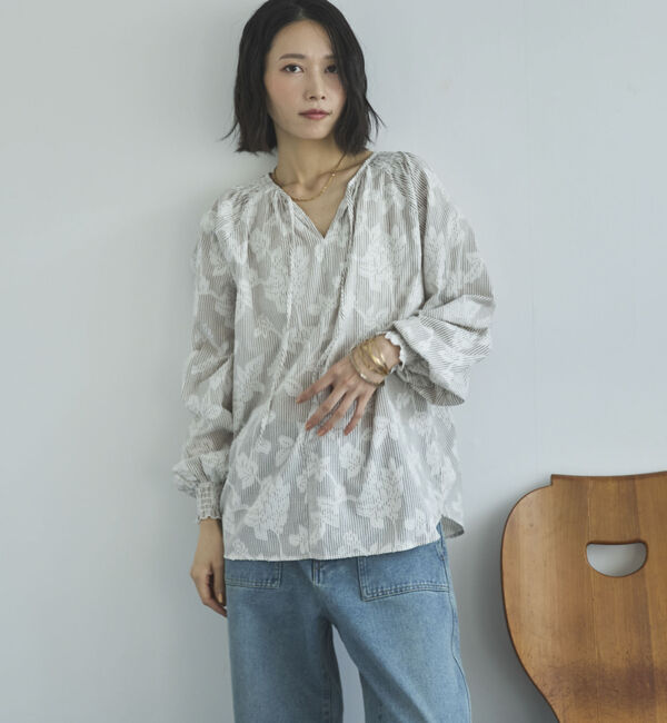 Doux archives「２ＷＡＹジャガードシャーリングブラウス」|シャツ・ブラウス|
