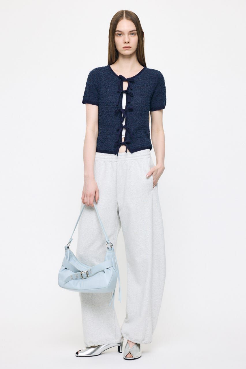 MOUSSY「FRONT RIBBON KNIT カーディガン」|ニット・セーター|
