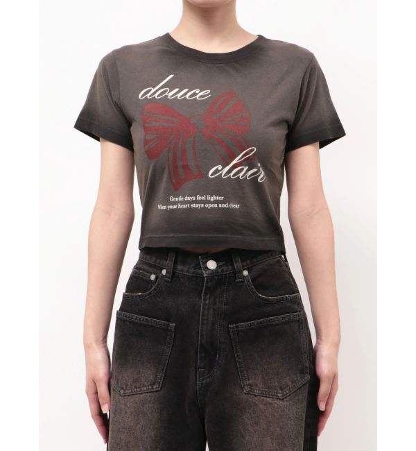 EMODA「リボンプリントTシャツ」|Tシャツ・カットソー|