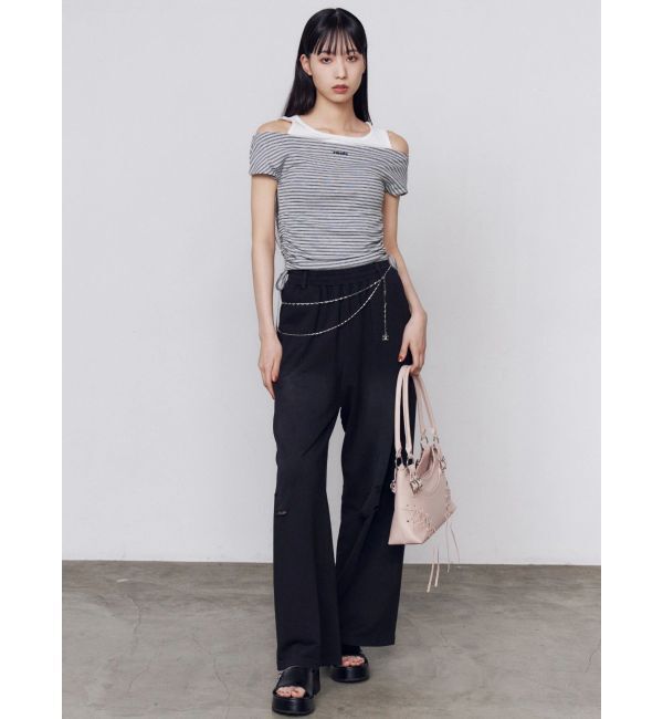 EMODA「レイヤードレープクロップドトップ」|Tシャツ・カットソー|