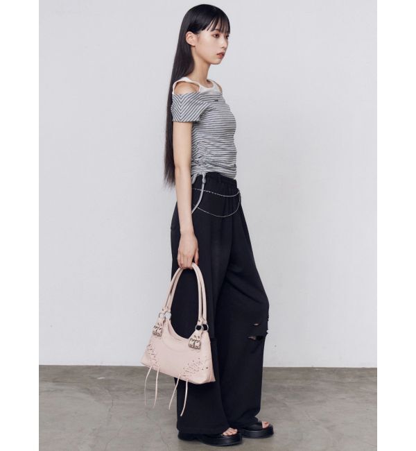 EMODA「レイヤードレープクロップドトップ」|Tシャツ・カットソー|