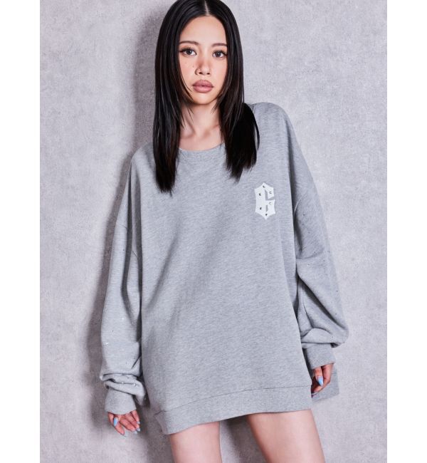 GYDA「Valdy studded bijouスウェットトップス」|スウェット・ジャージ|