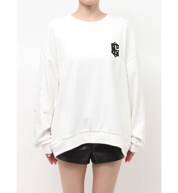 GYDA「Valdy studded bijouスウェットトップス」|スウェット・ジャージ|