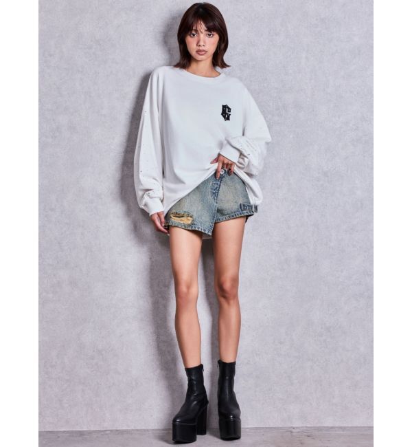 GYDA「Valdy studded bijouスウェットトップス」|スウェット・ジャージ|