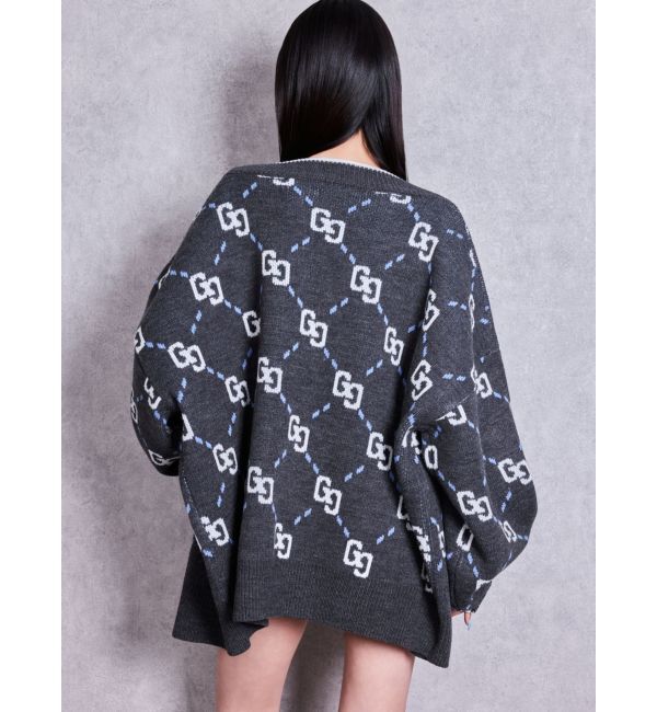 GYDA「GG glitter quiltingニットカーディガン」|カーディガン|