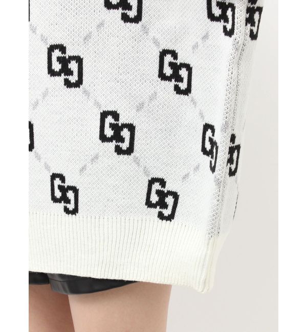 GYDA「GG glitter quiltingニットカーディガン」|カーディガン|