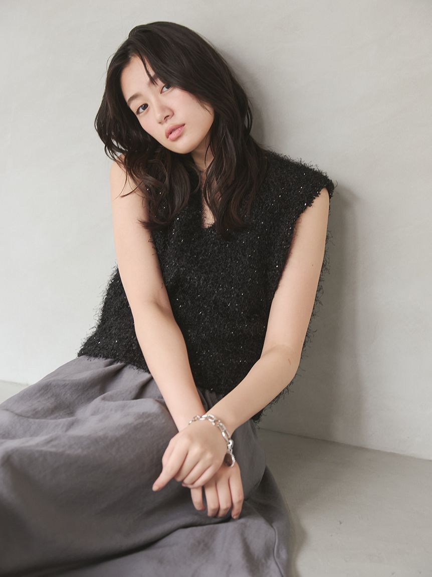 Mila Owen「ニットベスト&times;スカートSET UP」|ワンピース|