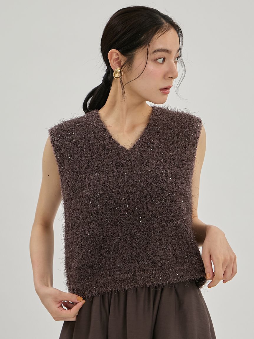 Mila Owen「ニットベスト&times;スカートSET UP」|ワンピース|