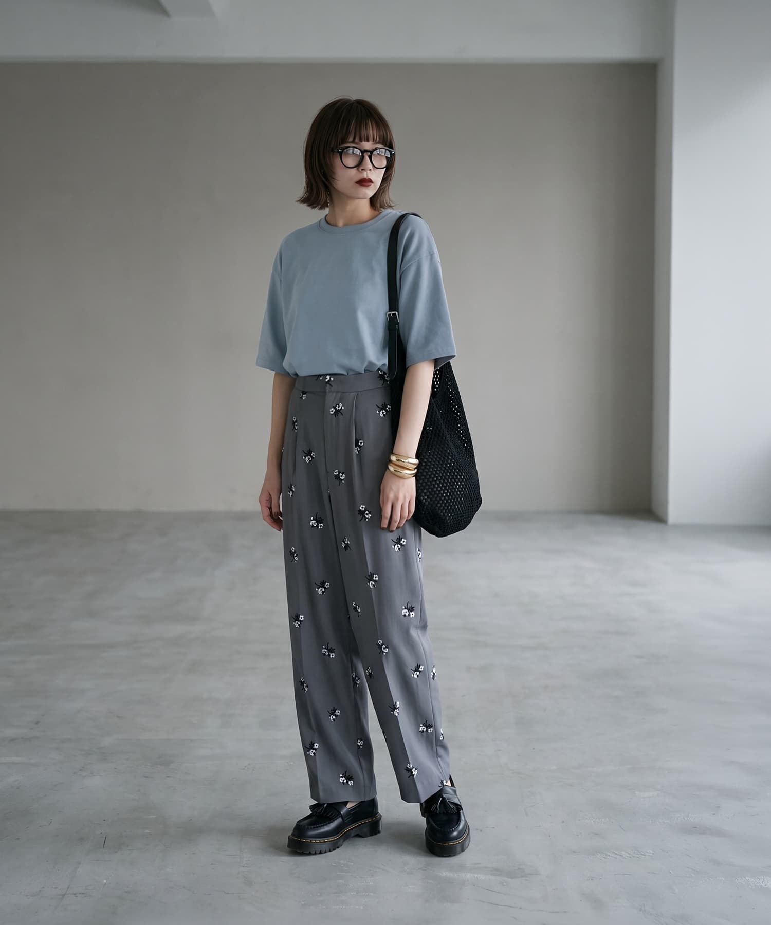 STYLE DELI「【BLK001】コントラストラインTシャツ」|Tシャツ・カットソー|