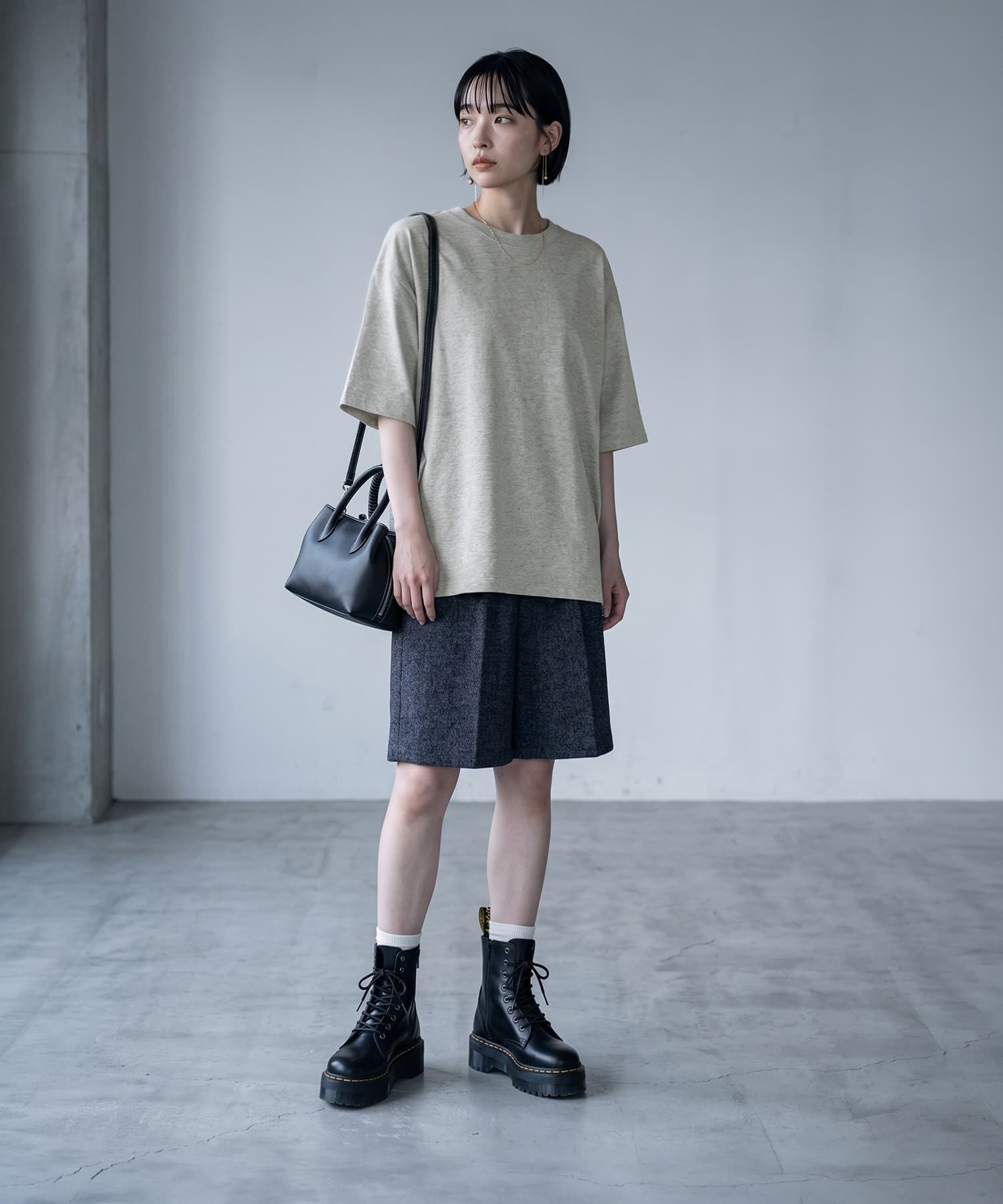 STYLE DELI「【BLK001】コントラストラインTシャツ」|Tシャツ・カットソー|
