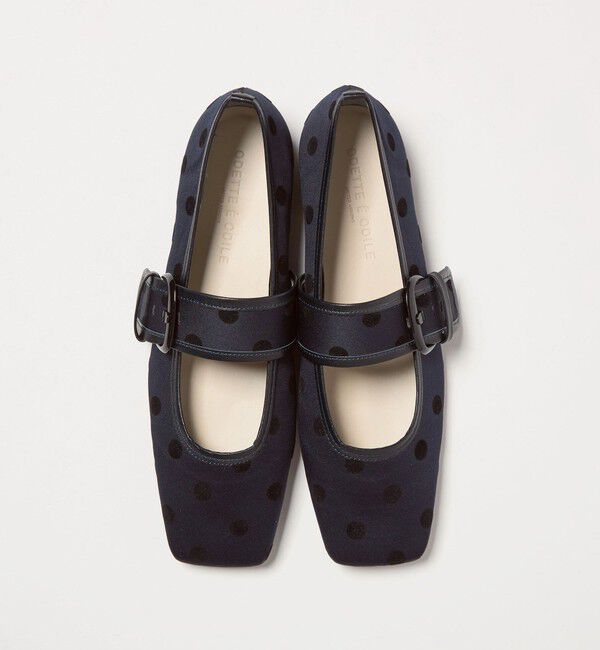 ODETTE E ODILE「ワイドベルトメリージェーン フラット20&uarr;」|パンプス|NAVY