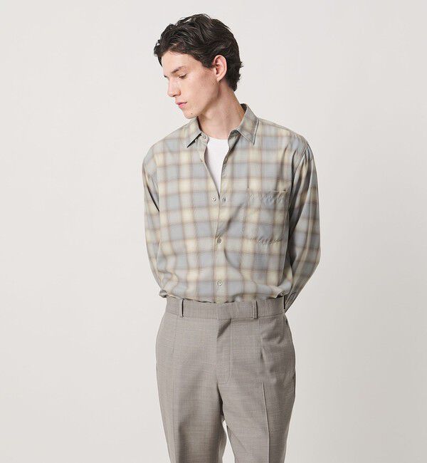 UNITED ARROWS「ワンフォーティ トロピカル レギュラーカラーシャツ」|シャツ・ブラウス|LT.BLUE