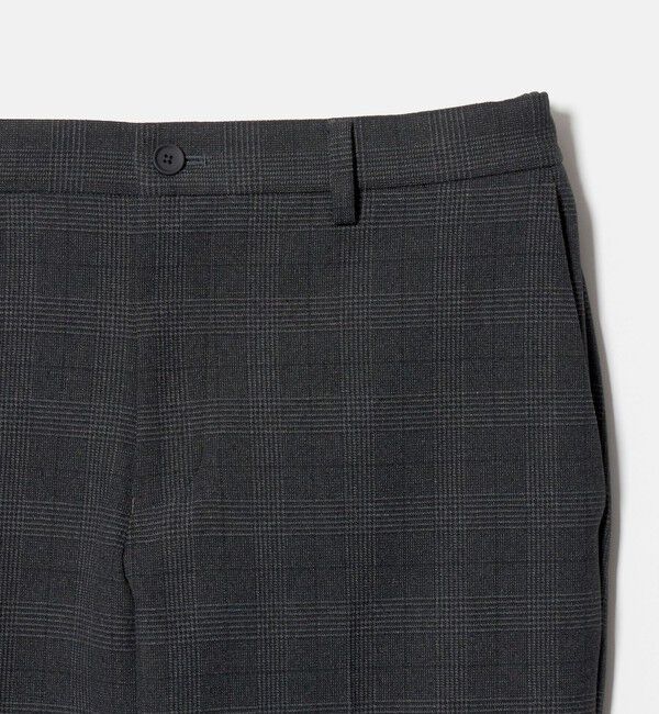UNITED ARROWS「グレンプレイド ノープリーツ テーパードパンツ UA COZY ウォッシャブル 2WAYストレッチ」|スラックス|