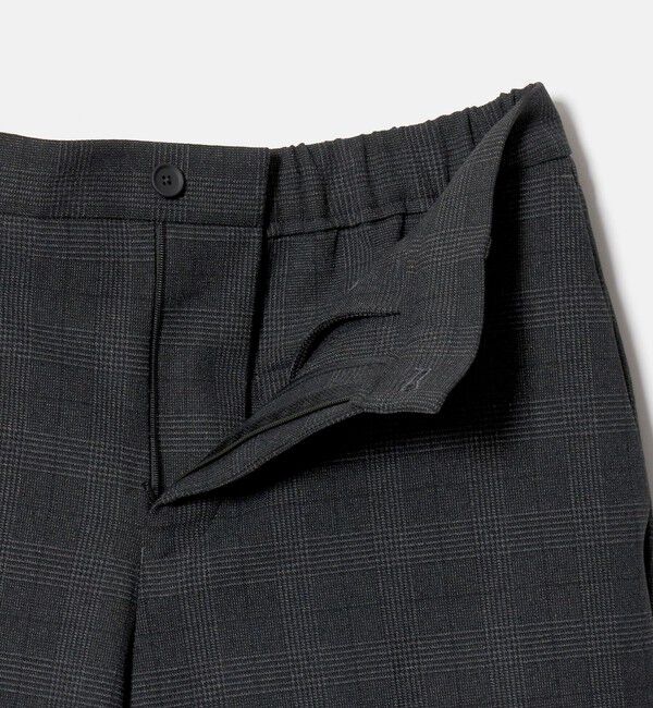 UNITED ARROWS「グレンプレイド ノープリーツ テーパードパンツ UA COZY ウォッシャブル 2WAYストレッチ」|スラックス|