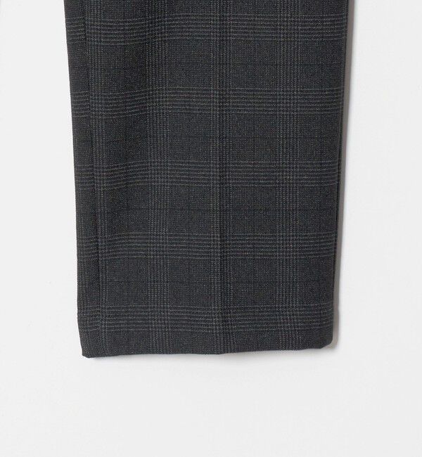UNITED ARROWS「グレンプレイド ノープリーツ テーパードパンツ UA COZY ウォッシャブル 2WAYストレッチ」|スラックス|
