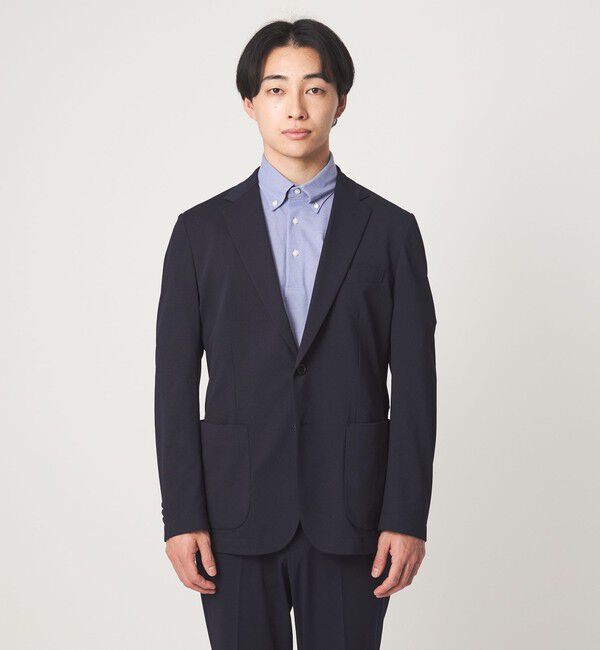 UNITED ARROWS green label relaxing「A+ ラッカンジャージ 2B スタンダード セットアップジャケット -ウォッシャブル・ストレッチ・吸水速乾-」|テーラードジャケット|