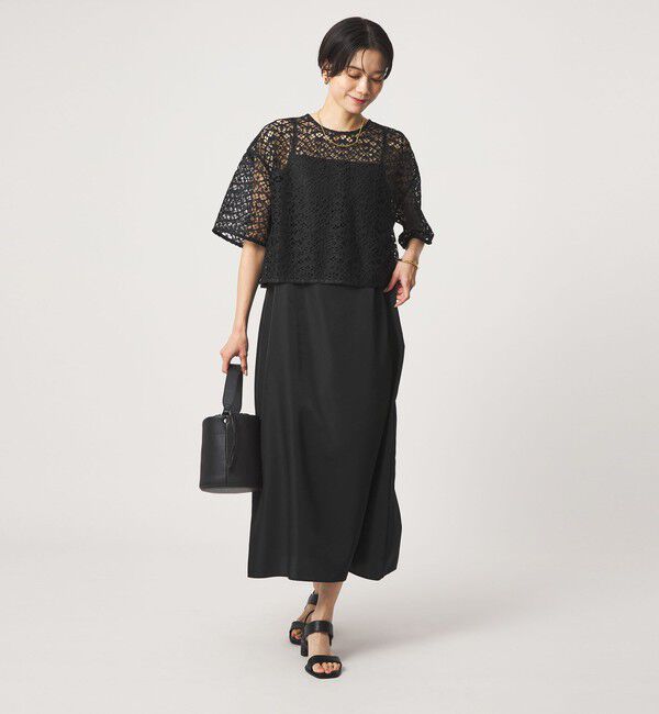 UNITED ARROWS green label relaxing「レースブラウス&times;キャミソールワンピース セット」|ワンピース|