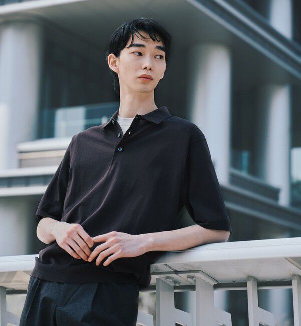 UNITED ARROWS green label relaxing「A+ プレーン 18G 半袖ニット ポロシャツ -ウォッシャブル-」|ポロシャツ|