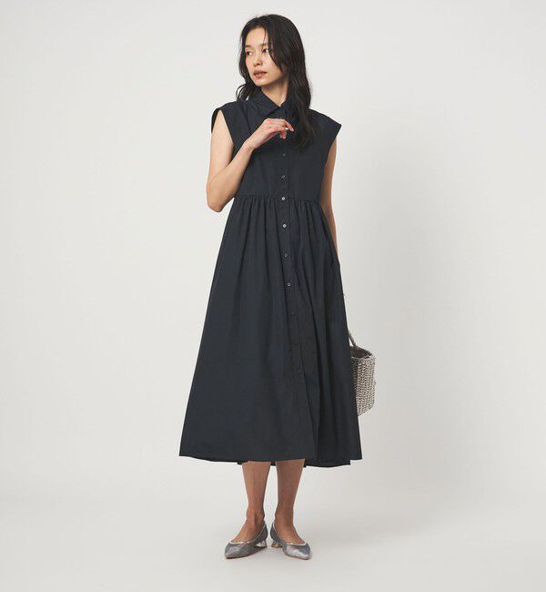 UNITED ARROWS green label relaxing「エリキリカエ フレンチスリーブ ワンピース」|ワンピース|NAVY