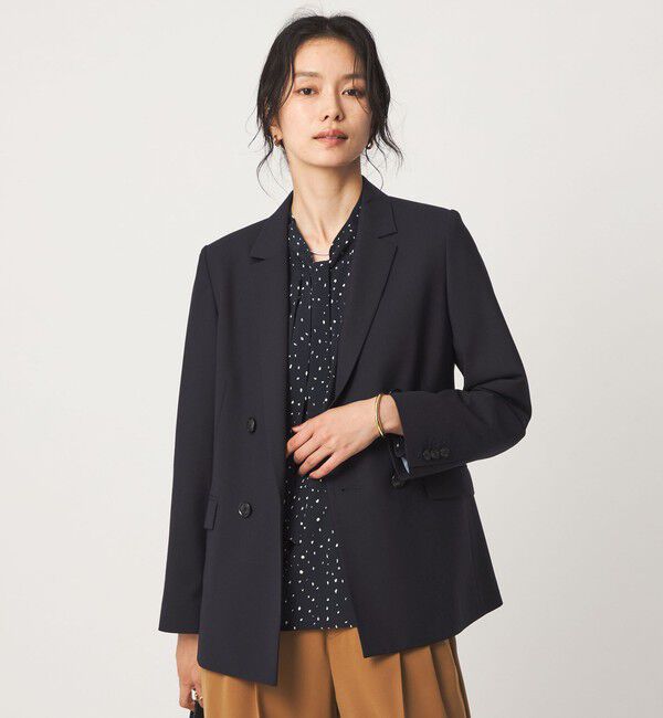 UNITED ARROWS green label relaxing「［size SHORT/TALLあり］カチリラ ダブル ジャケット ウォッシャブル ストレッチ」|テーラードジャケット|