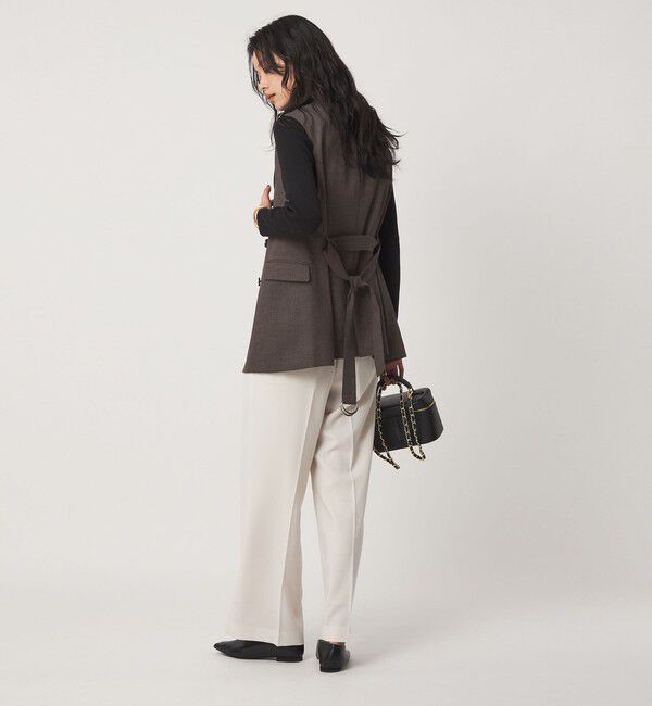 UNITED ARROWS green label relaxing「ネップツイル ベルト ジレ マシンウォッシャブル」|ベスト・ジレ|