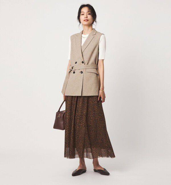 UNITED ARROWS green label relaxing「ネップツイル ベルト ジレ マシンウォッシャブル」|ベスト・ジレ|