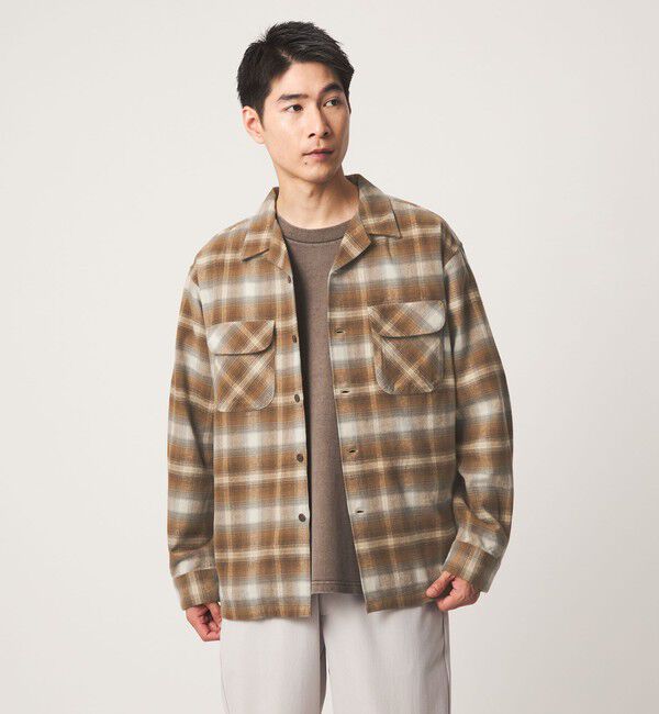 UNITED ARROWS green label relaxing「【別注】＜PENDLETON＞チェック オープンカラー 長袖 シャツ」|シャツ・ブラウス|